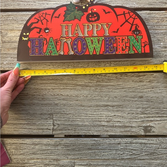 Set of 2 Halloween Pumpkin Sign, Light Up Decor - Picture 5 of 7